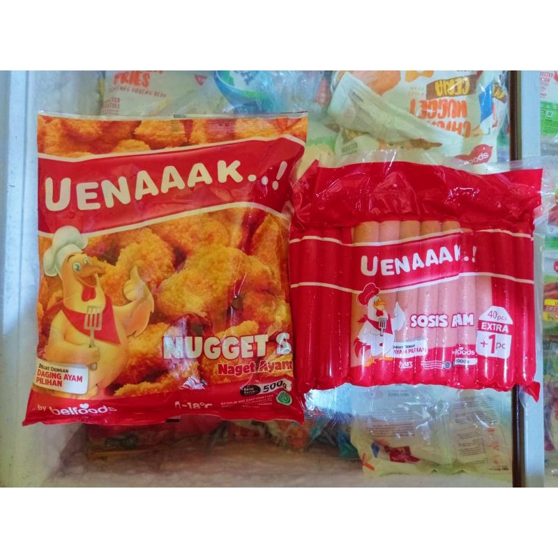 sosis 1 kg belfoods + nugget S 500gr Promo Murah