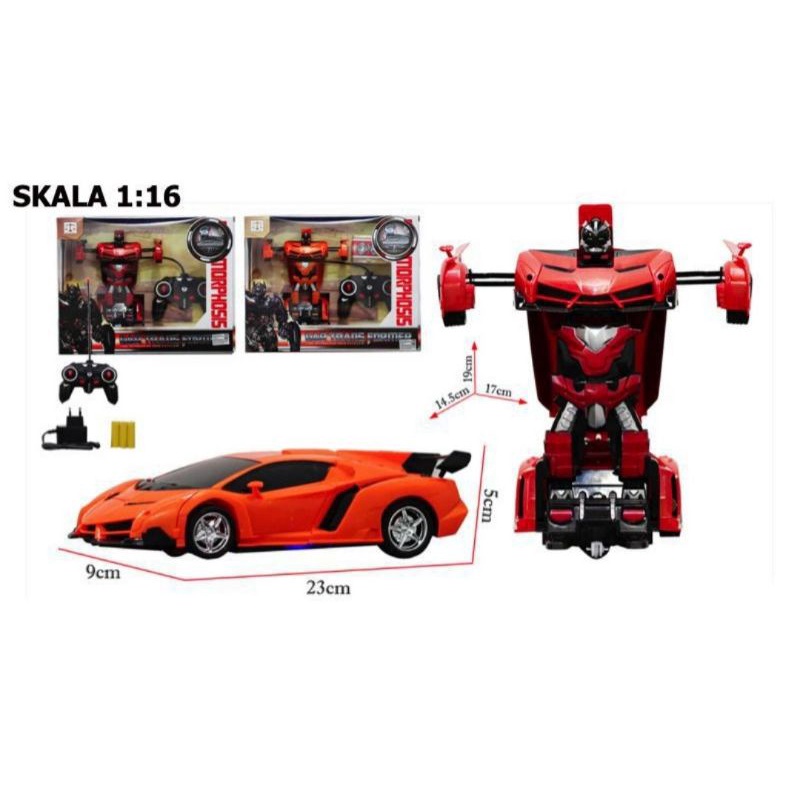 RC Mobil Transformers mobil jadi robot remot