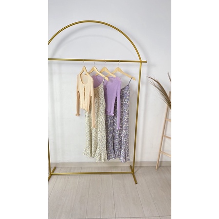 BJ - Dress Bunga + Cardigan Premium Bangkok ORI