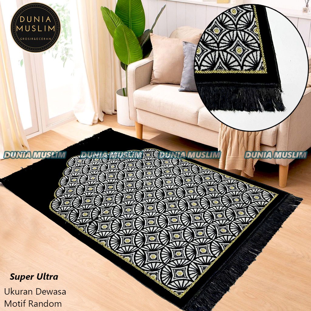 Sajadah Turki Super Premium Terbaru Bahan Tebal Dan Halus Ukuran Dewasa 70x110cm Perlengkapan Sholat