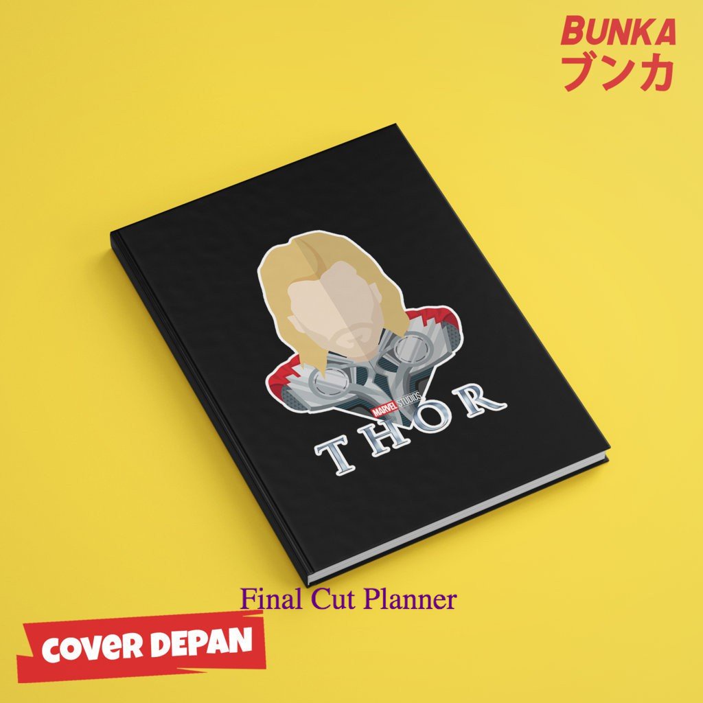 

Notebook Marvel Character Design Thor Hardcover A5 Buku Tulis Catatan Note Agenda Planner Jurnal .
