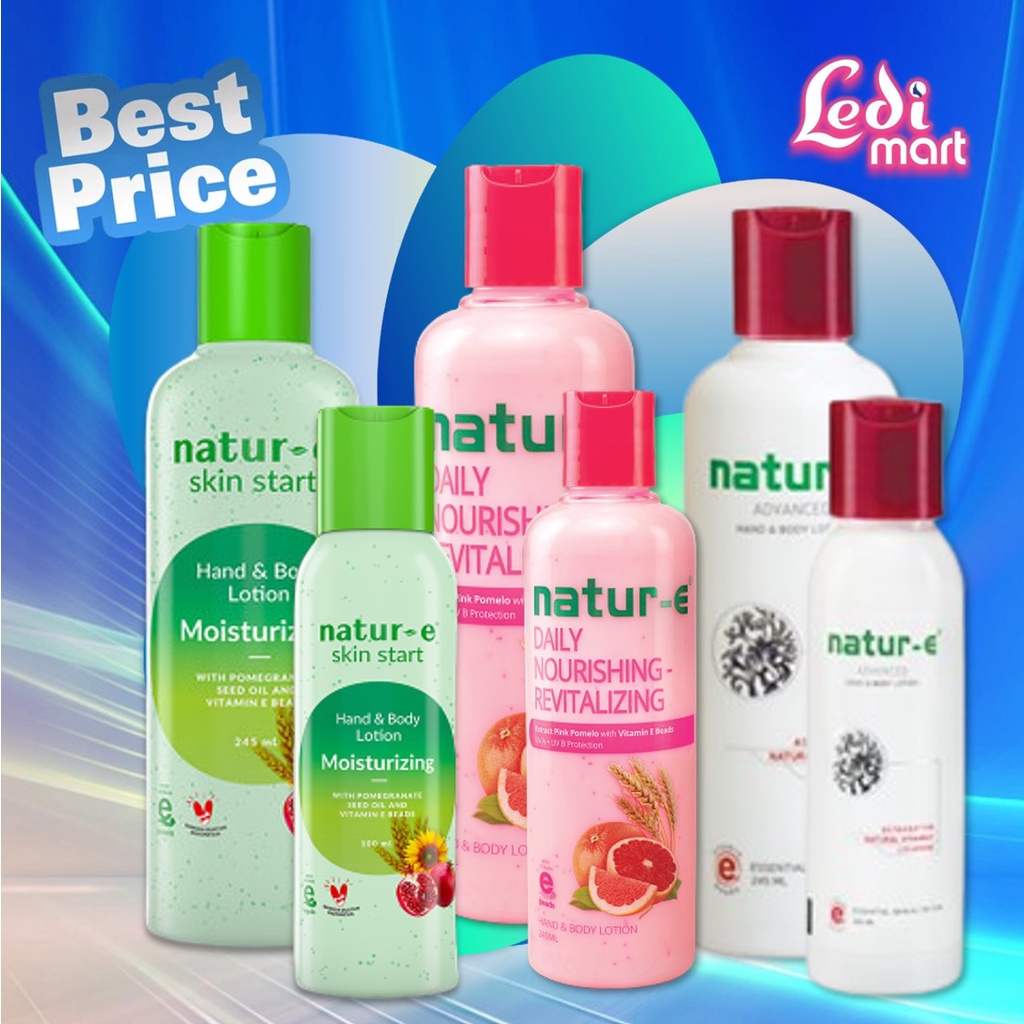 ORIGINAL Natur-E Hand Body Lotion Series Isi 100ml &amp; 245ml / Natur E / LEDI MART