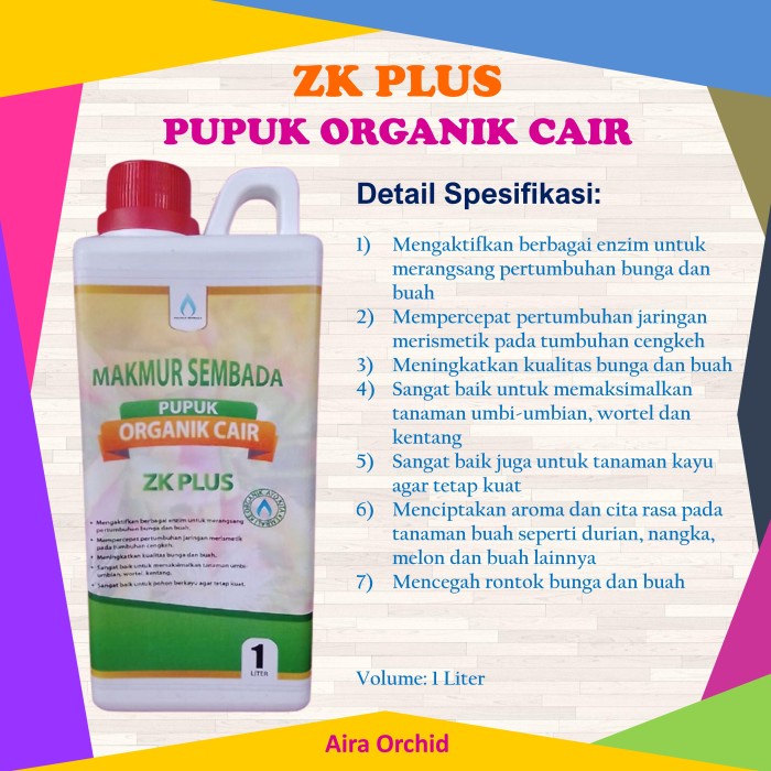 Anyar Paket Pupuk Organik Cair Amino Plus dan ZK Plus .g@