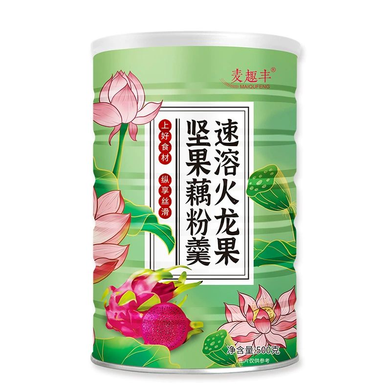 Ou fen Mai Qufeng Dragon Fruit Nut Lotus Powder Soup Chia Seed Instant