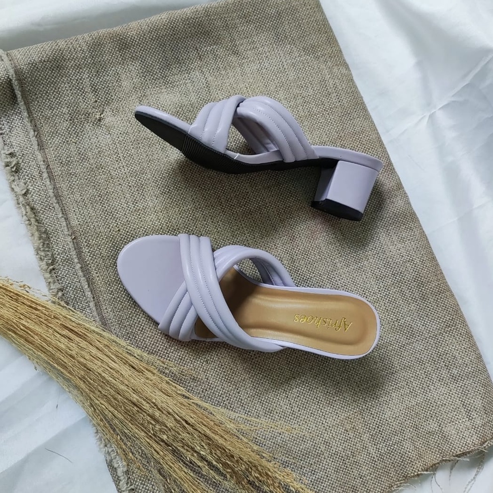 Afrishoes Pearly Sandal Heels Wanita Silang Empuk