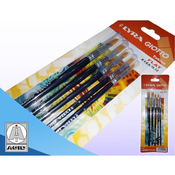 

Gaya Lyra Art Brush Flat & Round Set (Kuas Lukis) Murah