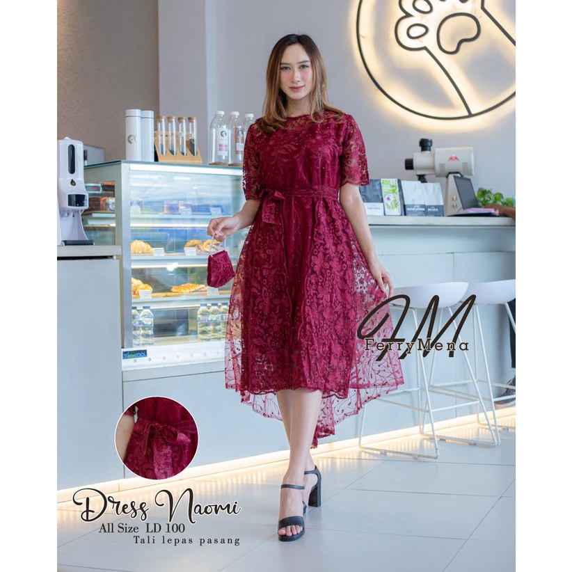 Dress Tulle NAOMI dress murah gratis ongkir dress simpel elegan dress kondangan natal paskah tahun b