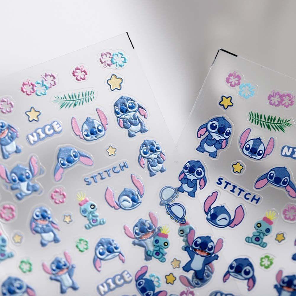 Mxbeauty Kartun Stiker Kuku Gajah Perekat Diri Pikachu Princess Manicure Aksesoris Crayon Shin Chan Nail Art Dekorasi