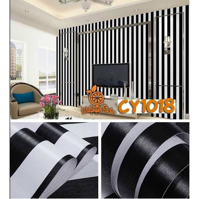 WALLPAPER DINDING Dinding All Motif Garis Salur Kembang Batik Shabby Premium 45cm X10m -COD