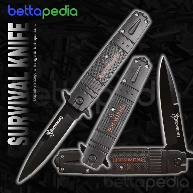 Pisau Lipat Berburu Survival Tactical Knife 220mm Original