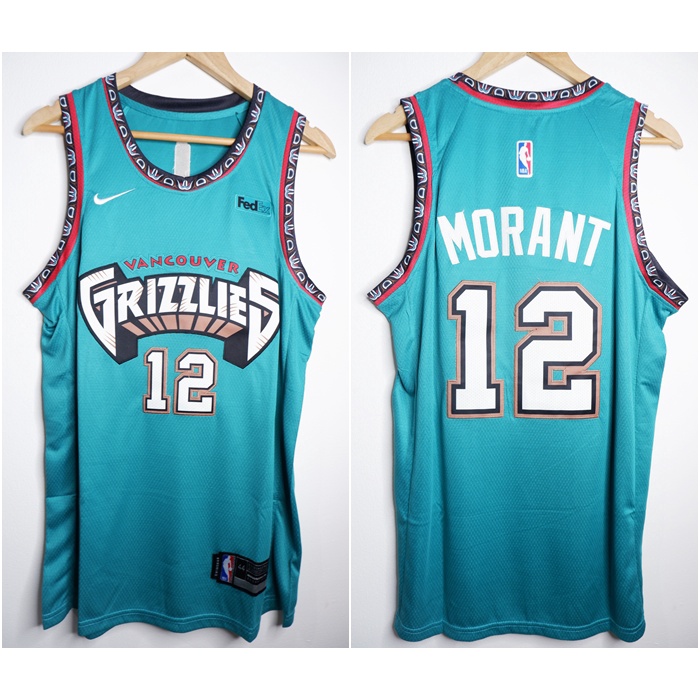 Jual JERSEY BASKET NBA VANCOUVER GRIZZLIES 12 JA MORANT THROWBACK