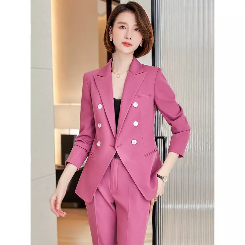 Setelan Jas Blazer Kancing 6 Wanita Bahan Stallion premium