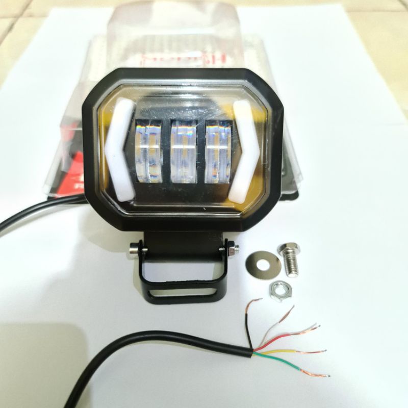 lampu tembak led motor mobil kapal daymaker angel eyes super terang flash kedip / lampu sorot led