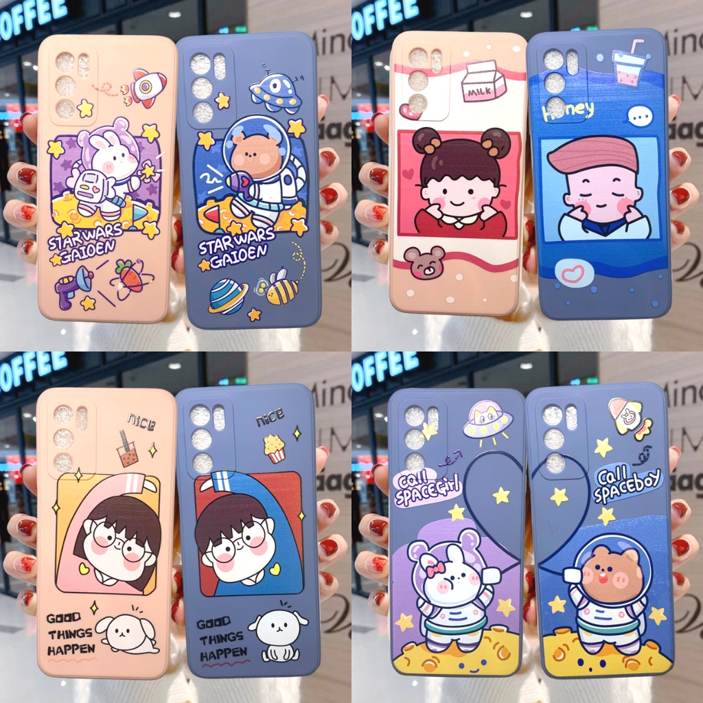 Couple Case Vivo Y12s Y20 Y20s Casing Karakter Silicone