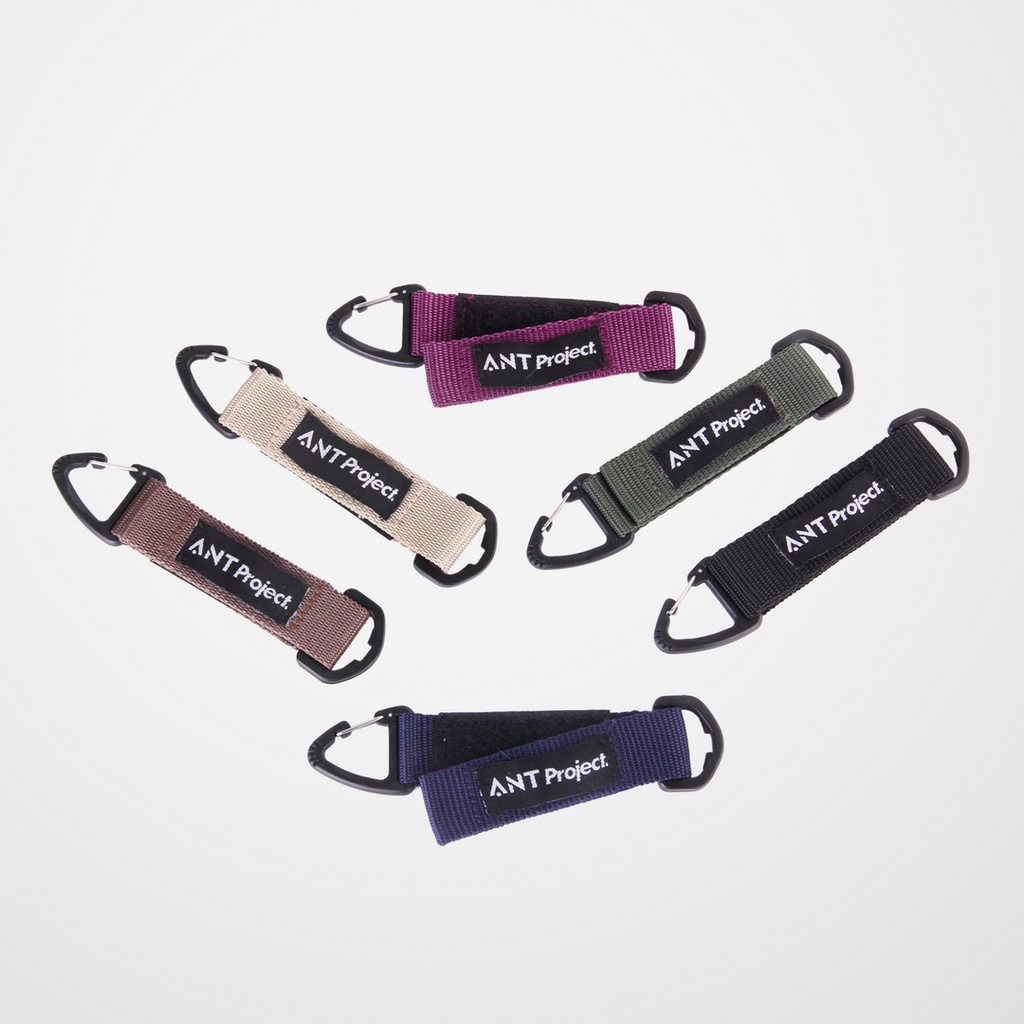 ANT Project Gantungan Kunci Snaphook Keychain Webbing Nilon Premium 2 in 1