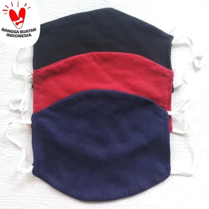 Masker Kain Polos Earloop Bahan TC 25-trijaya09 Murah