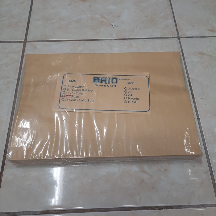 

Eklusif Amplop Coklat Folio Brio Terlaris