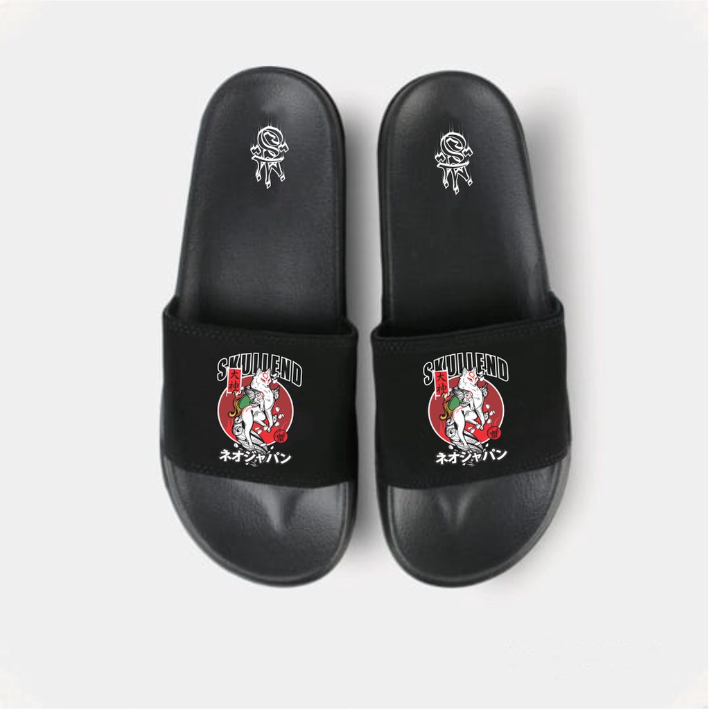 SKULLEND Sandal Pria Wanita Slide Slip On Karet - Sendal Santai Flip Flop Premium Distro