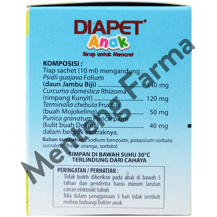 Diapet Anak 6 Sachet - Sirup Obat Diare Mencret Anak