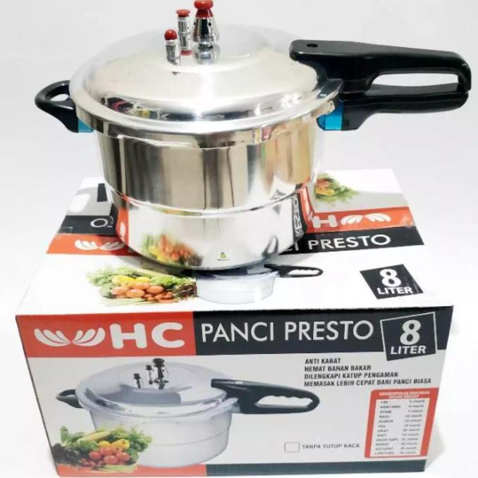 BAYAR DITEMPAT Panci Presto Happy Call / HC Press Cooker 8 Liter (TANPA KACA) /PERALATAN MASAK SET/P