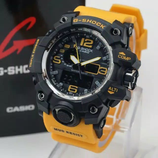 Promo Jam Tangan Pria Sport G-SHOCK GWG 1000 Dual Time Anti Air - Kuning(D3J0) Jam Tangan Pria besar