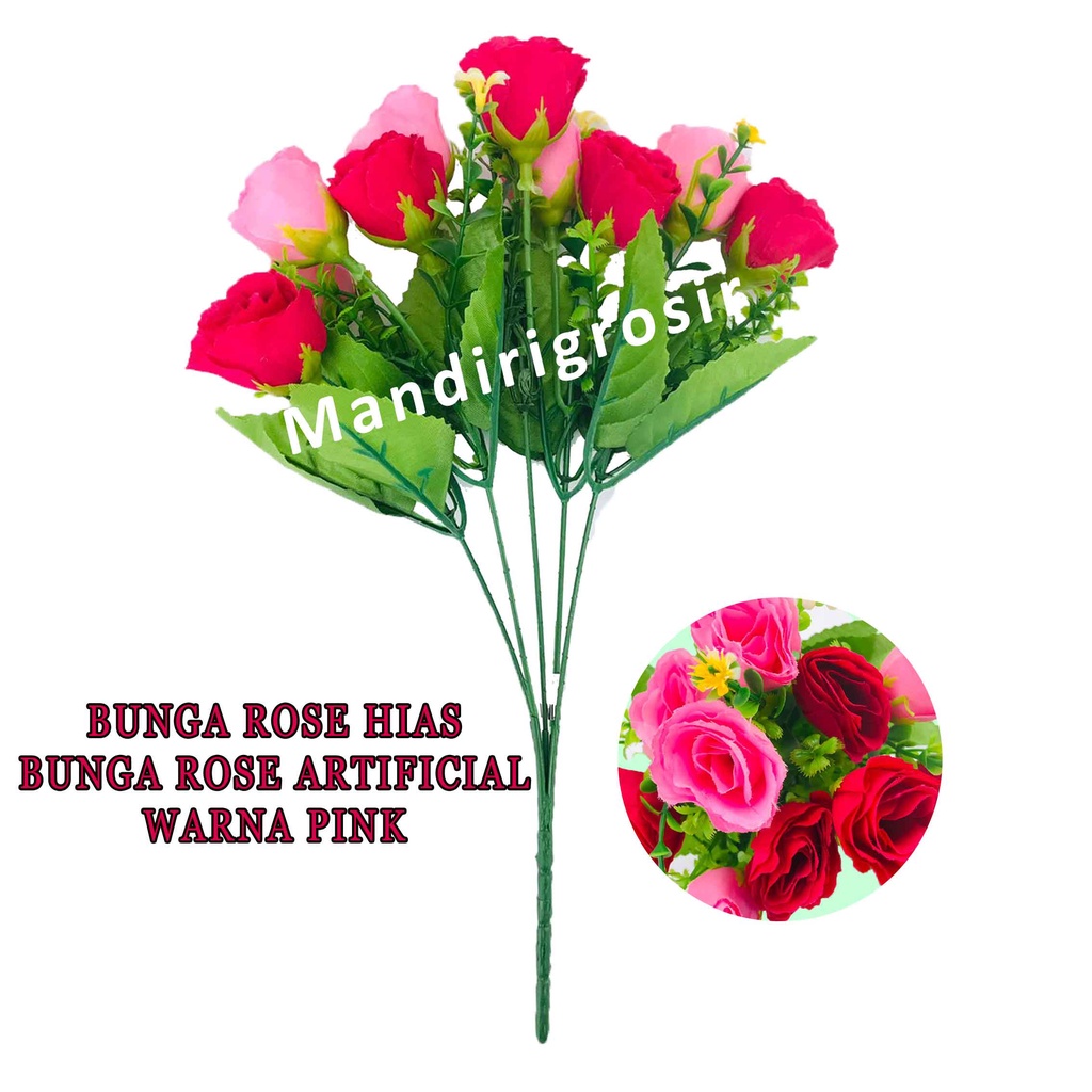 Bunga Rose Artificial * Bunga Rose Hias * Bunga Hiasan * Bunga Cantik Rose 510