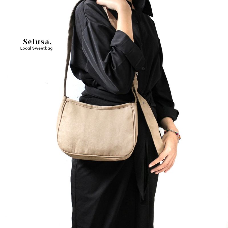 SELUSA ALEXA SLINGBAG (FREE PIN AESTHETIC ONLY VERSI 1) | Tas Selempang Tas Bahu Kanvas Premium Terbaru