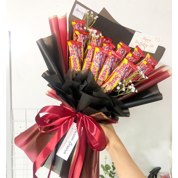 

Buket Beng Beng / Buket Snack / Buket Sukabumi / Buket cokelat / Buket Snack sukabumi