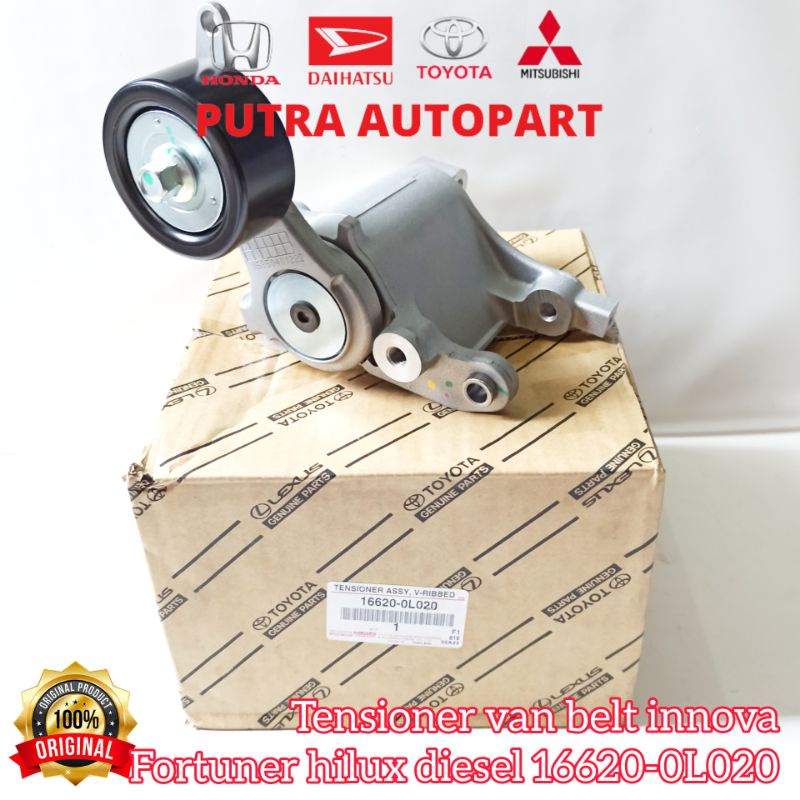 tensioner van belt innova fortuner hilux diesel 2kd 16620-0L020 original