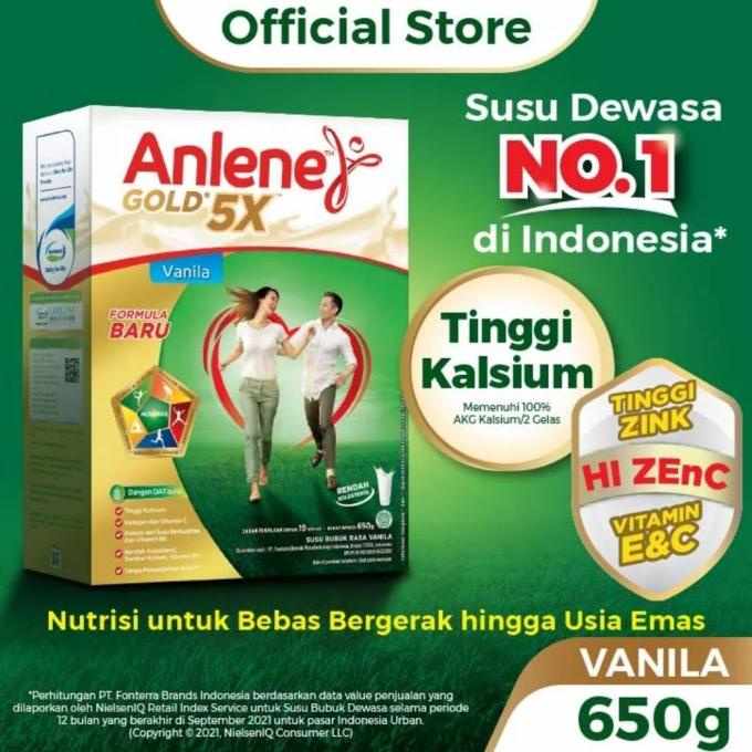 

[ COD ] ANLENE Gold Plus Susu Vanila Box - 650gr