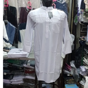 Baju Koko Tangan 3/4 Warna Putih JUMBO IMTAQ