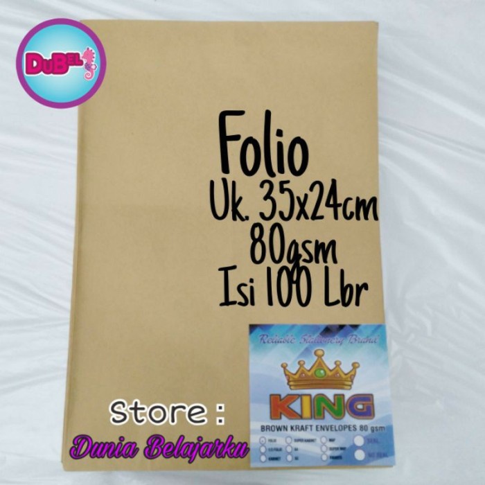 

Menakjubkan Amplop Coklat Folio King 35X24Cm 80Gsm Isi 100 Lembar [Pack] Limited