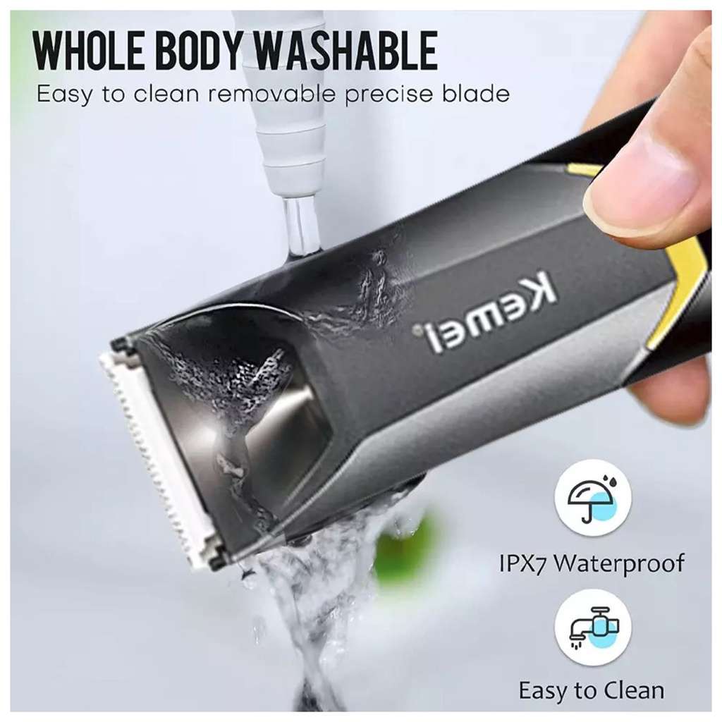 Alat Cukur Rambut Kemei Professional Hair Clipper Body Trimmer Detailer Multi Function Waterproof Mesin Cukuran KM 3208