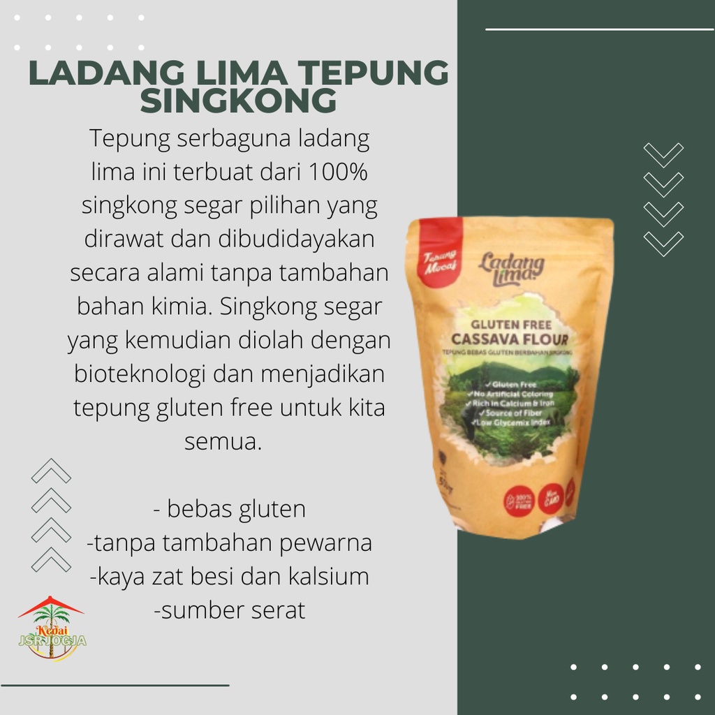 Ladang Lima Tepung Singkong / Tepung Mocaf / Cassava All Purpose Flour