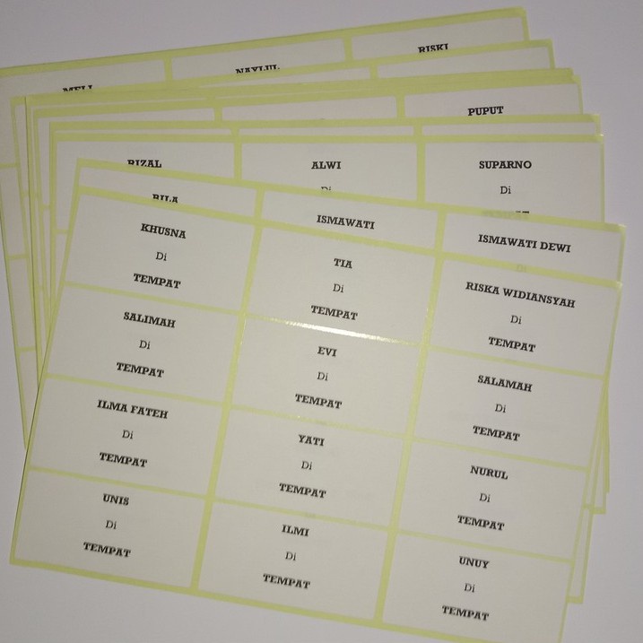 

Cetak Stiker Label 103 Polos / Print Label Nama Undangan & Buku Pelajaran Sekolah