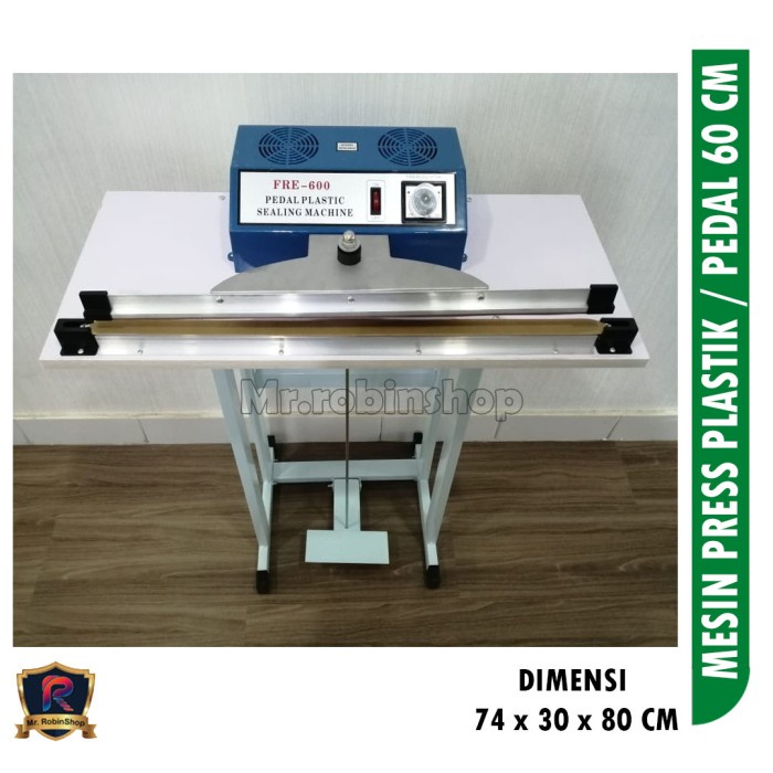 Mesin Press Pres Plastik Injak / Pedal Impulse Sealer 60Cm / Mesin Se