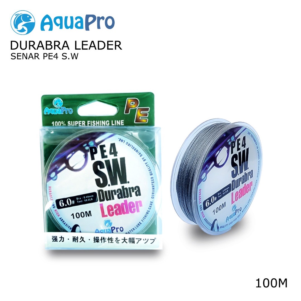 Aquapro Senar Pancing PE 4 Helai Senar PE Anyaman Anti Abrasi dan Kusut 100M Fishing Line Strength 3.10kg-18.5kg Sangat kuat 100Meters Tali Pancing SW