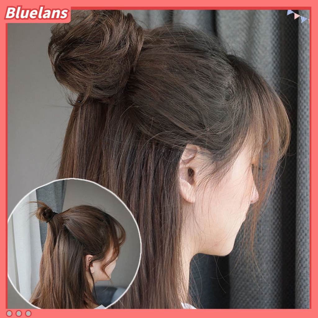 Bluelans Klip Cakar Rambut Extension Keriting Chignon Mini Untuk Aksesoris