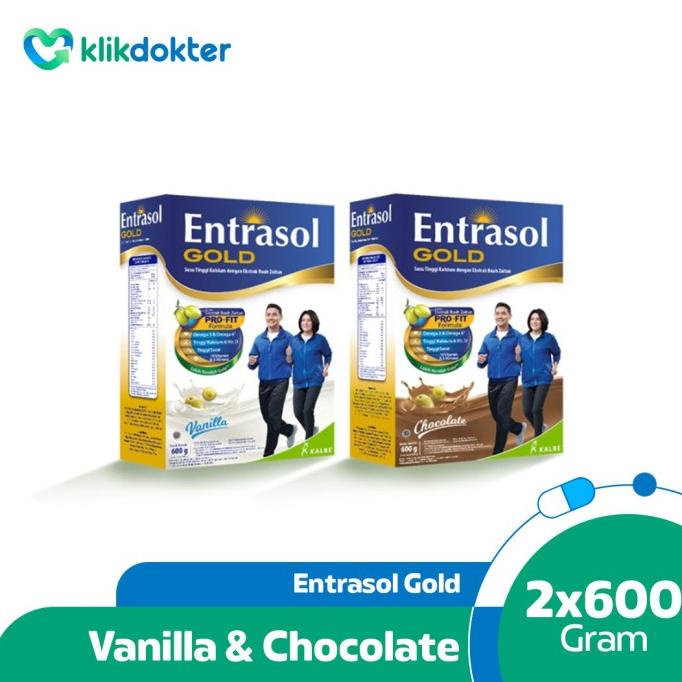 

[ COD ] Buy Entrasol Gold Vanilla 600 G + Entrasol Gold Chocolate 600 G