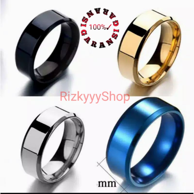 Cincin titanium quality supreme1st pria wanita anti luntur dan karat