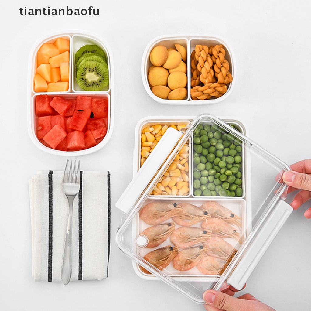 Kotak Makan Siang Bento Dengan Kompartemen Dapat Dilepas Untuk Microwave Kulkas