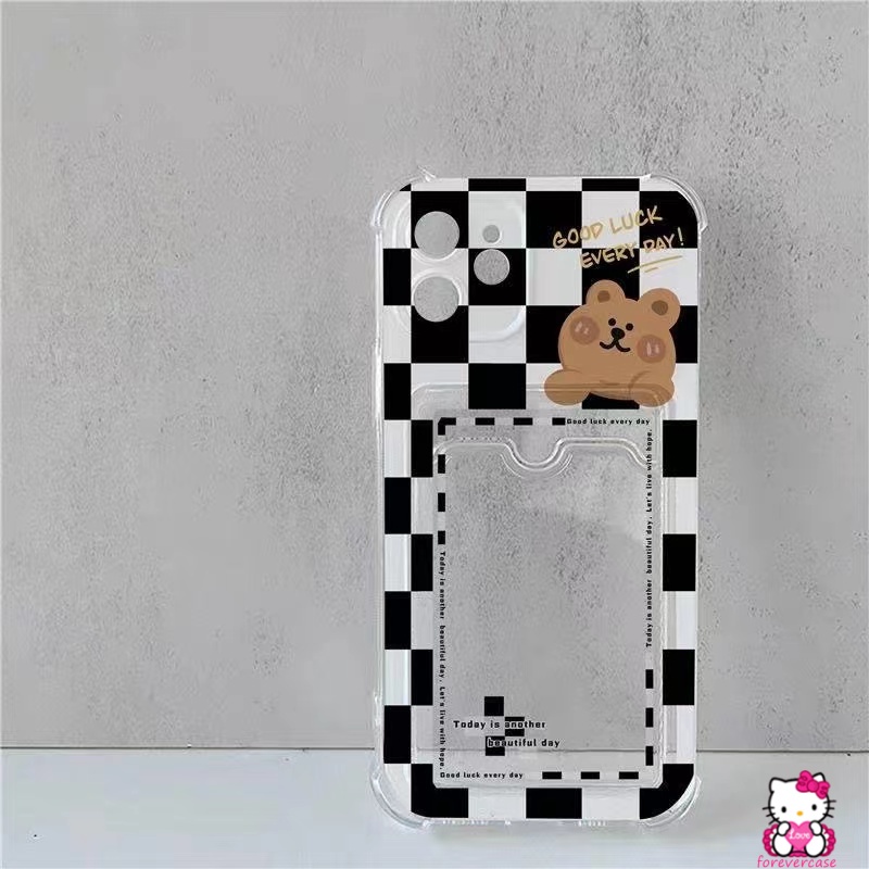 Soft Case Dompet Kartu Motif Kartun Beruang Untuk Redmi Note 9 Note11 Note10 Note9Pro 11Pro 10s Pro Max Redmi 10A 9A 9C NFC 10C 9 Mi 11 Lite