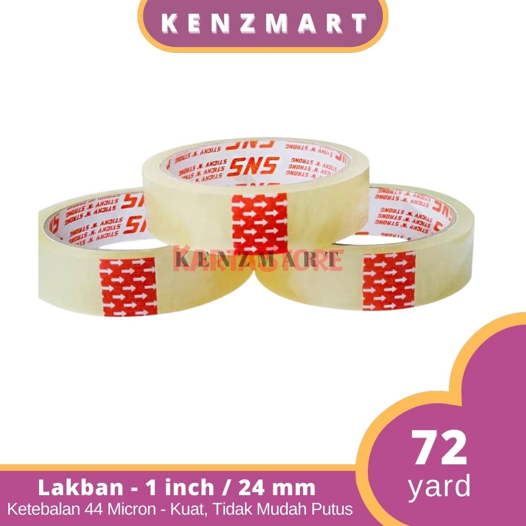LAKBAN OPP TAPE LAKBAN BENING COKLAT 1 INCH 24 MM 72 YARD 100 YARD