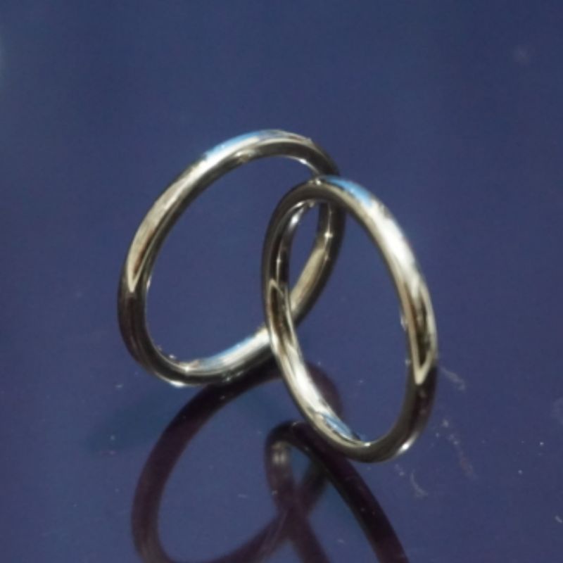 Cincin Titanium Ring Silver 2mm