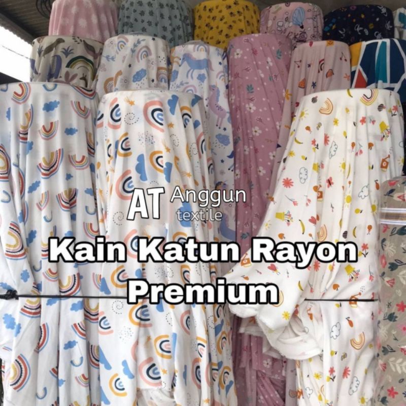 Kain Katun Rayon Motif Viscose Premium (harga 0,5 meter)