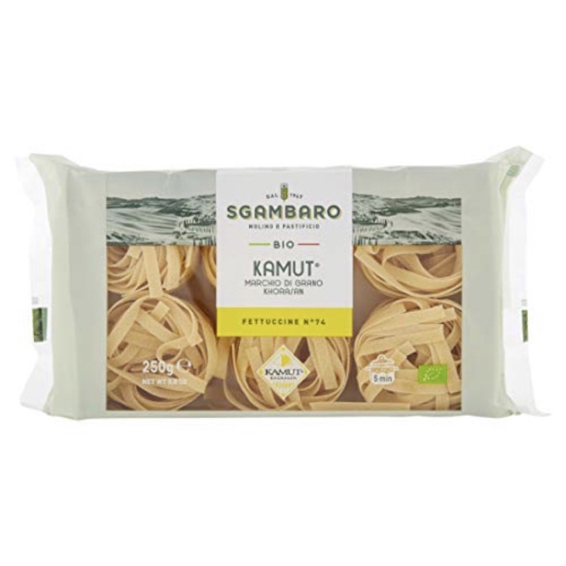 

Sgambaro Pasta Kamut Fettuccine 250gr / Fetucini / Organic Kamut Flour / Sgambaro / Pasta / Kamut / Fettuccine / 250gr / Fetucini / Organic / Flour