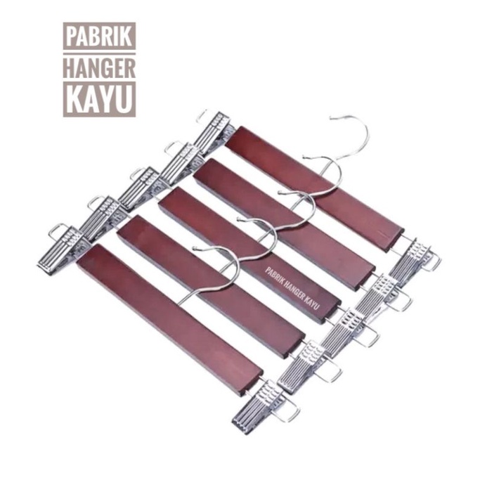 HANGER JEPIT CELANA 12PCS COKELAT