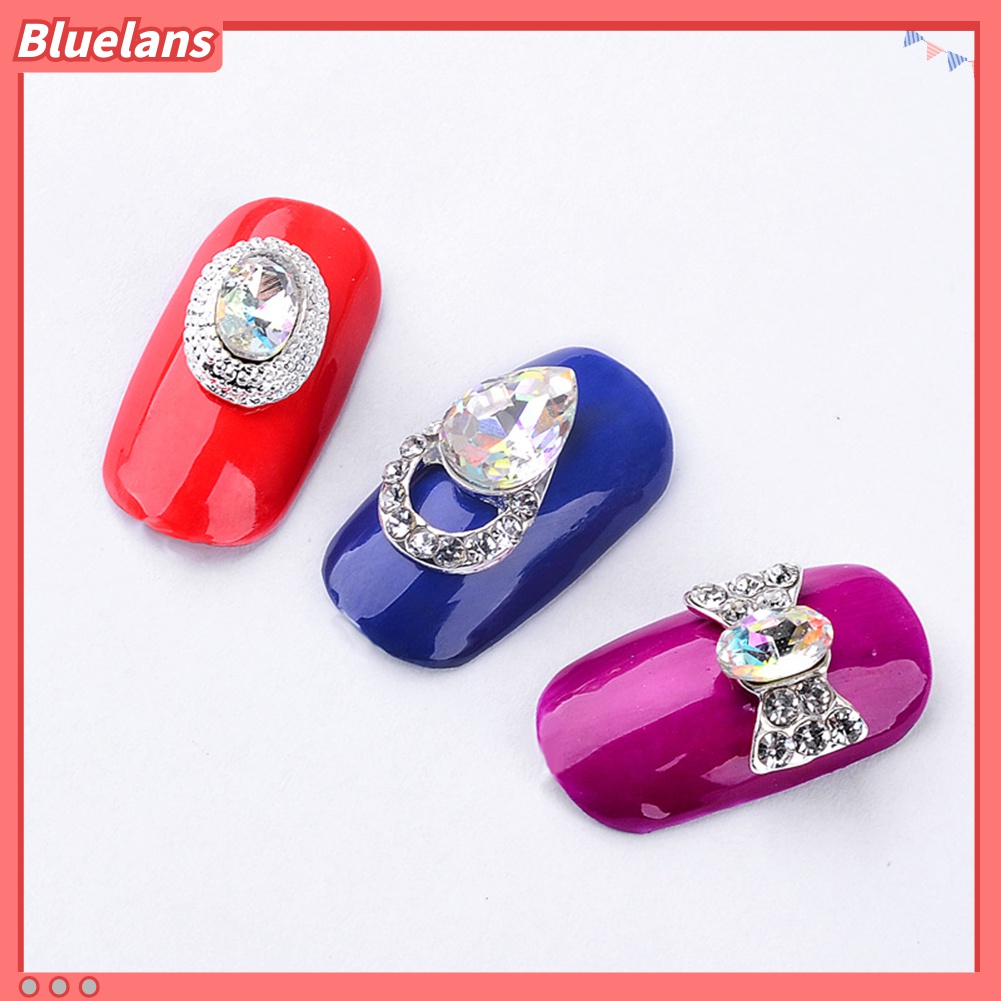 (In Stock) Kacamata Hitam Lensa Warna Warni ♡1 Kotak Berlian Imitasi Glitter 3D Aneka Warna Untuk Dekorasi Nail Art DIY