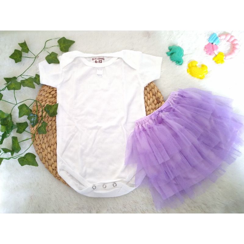 set rok tutu jumper anak bayi baru lahir usia 0 - 6 bulan balita jumper baby cewek setelan anak perempuan laki laki new born