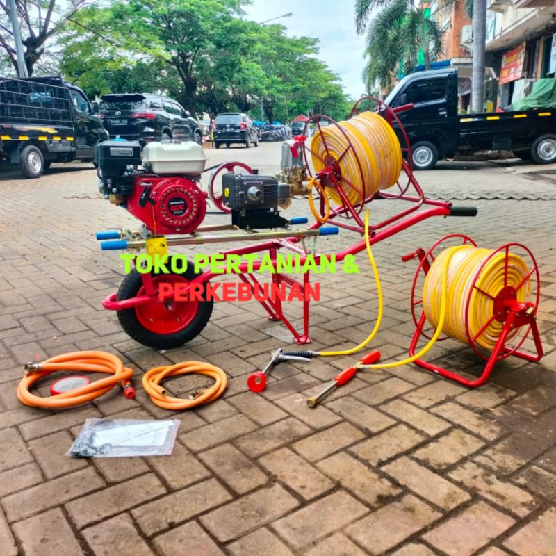 POWER SPRAYER HONDA GX 200 KOMPLIT SELANG 200 METER DAN 2 PCS STIK